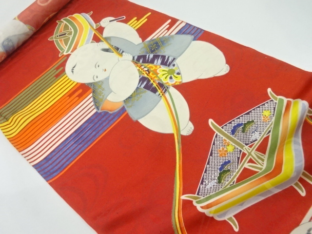 Japanese Kimono / Chirimen Kinsha Silk